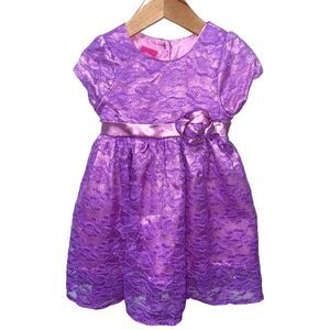 Disney Princess Purple Lace Satin  Dress 2T